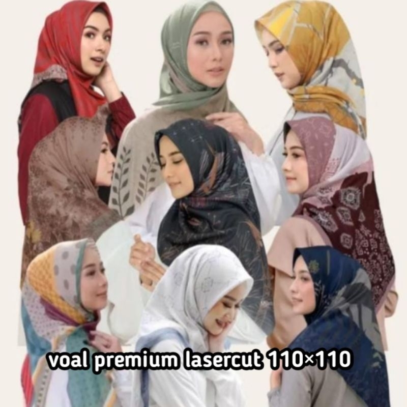[COD] GERATIS ONGKIR hijab segi empat motif sublime voal premium 110×110 / hijab segi empat motif te