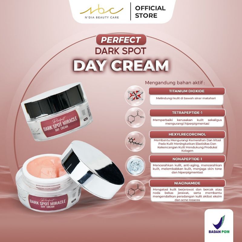nbc day cream dark spot krim siang flek ndia beauty care