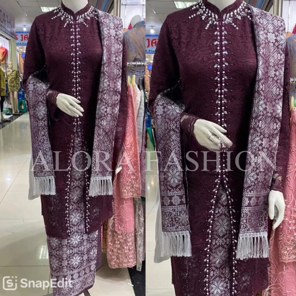 Set kebaya brukat Payet hana kebaya modern kebaya ibu besan kebaya pesta kebaya kondangan ibu hajat