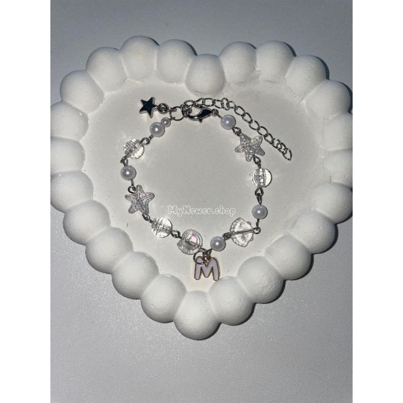 GELANG MANIK INISIAL BEAD BRACELET GELANG MANIK KOREA GELANG MANIK KPOP GELANG INISIAL