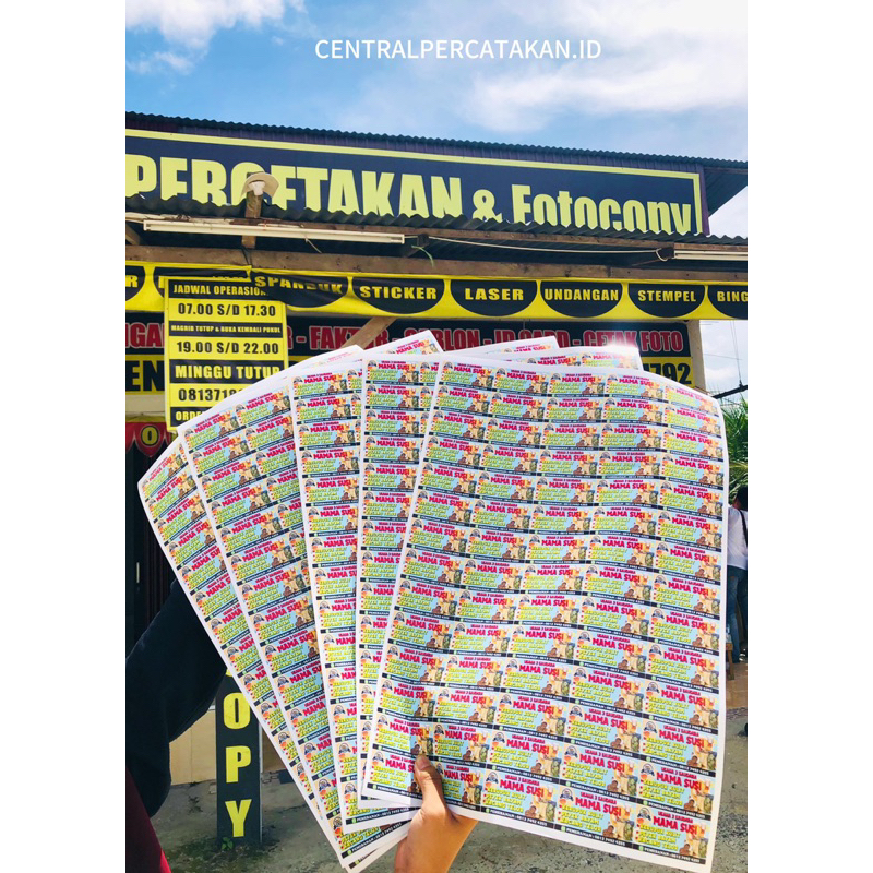 

CETAK STIKER CROMO MURAH UNTUK MEREK USAHA UKURAN A3