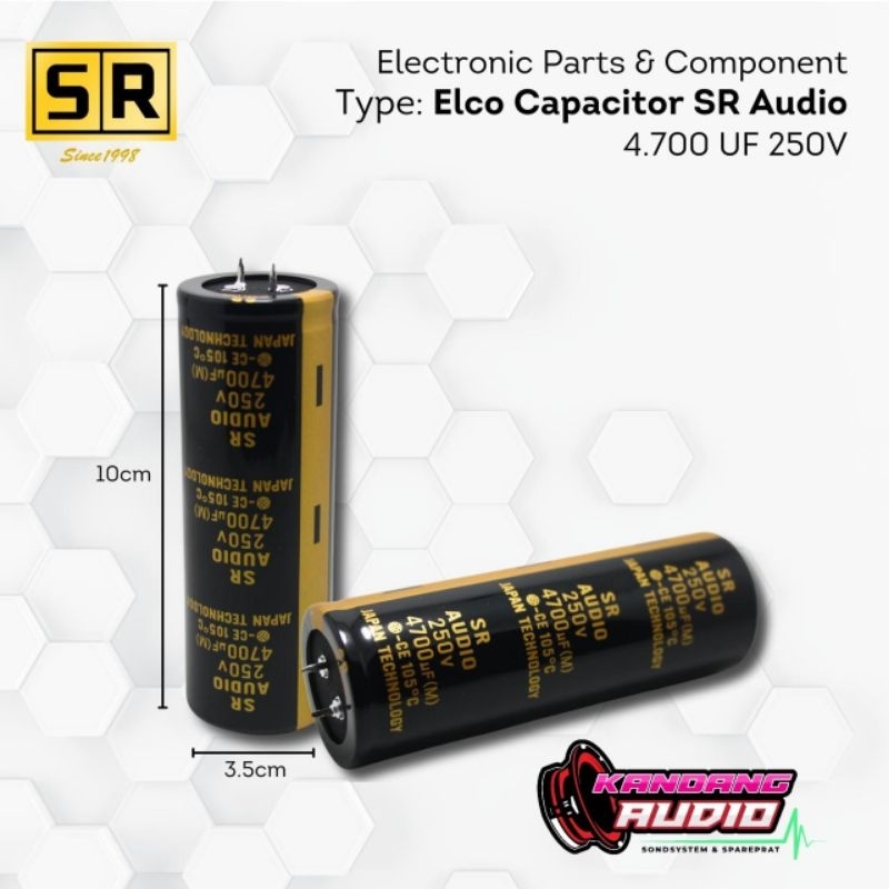 CAPACITOR ELCO SR AUDIO 4700UF 250V ELCO SR AUDIO 4700UF 250V
