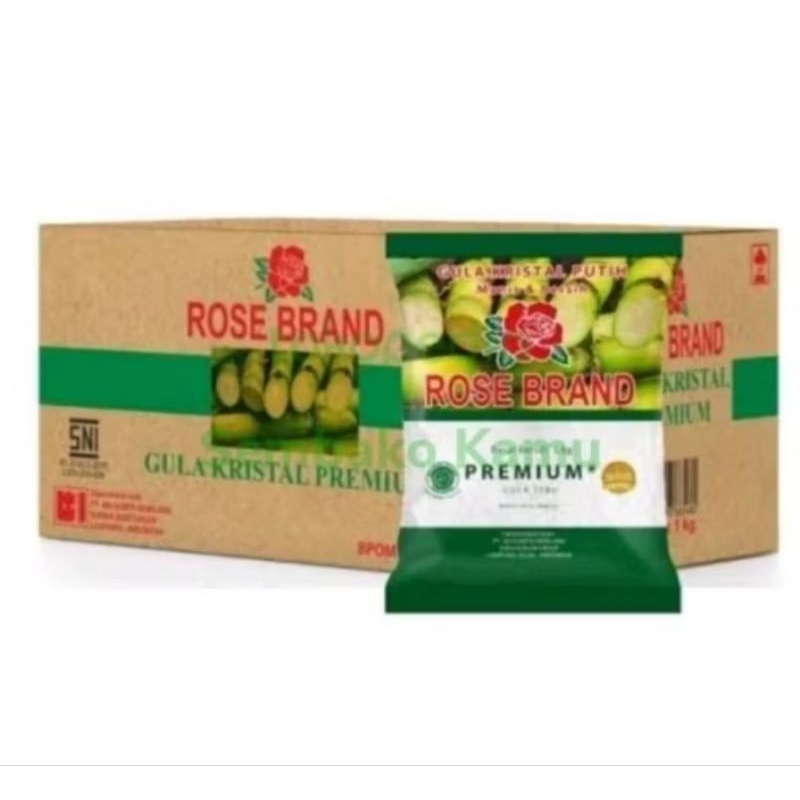 

gula pasir rose brand 1 dus isi 1kg x 20pcs