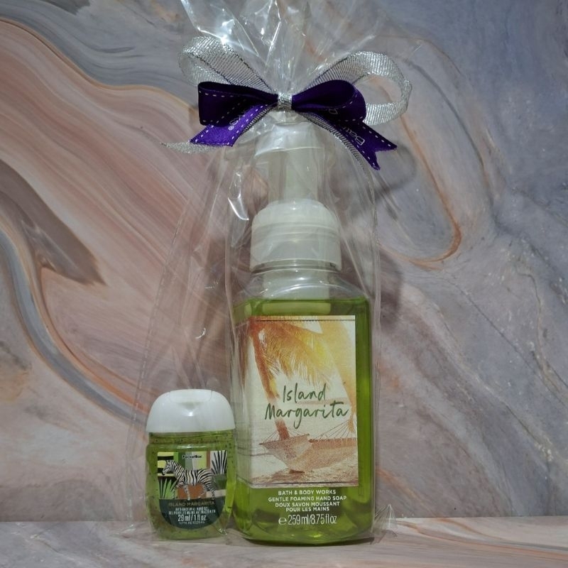 gift bath and body works island margarita hand soap and hand sanitizer hampers bbw