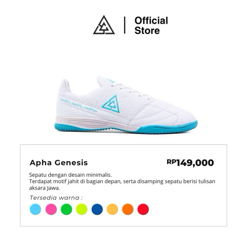 APHA - Sepatu Futsal Apha Genesis Putih Original