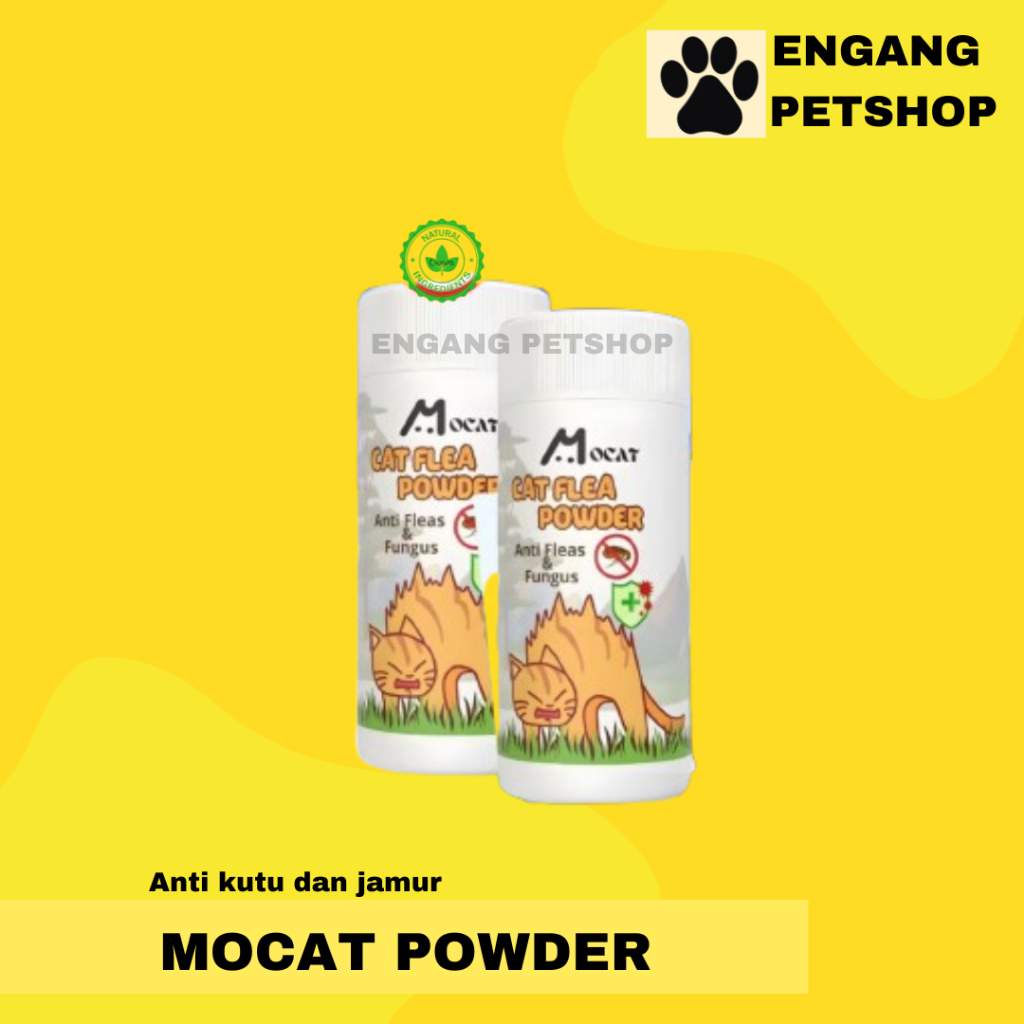 Bedak anti kutu kucing/ Mocat anti flea powder/ Bedak gatal kucing