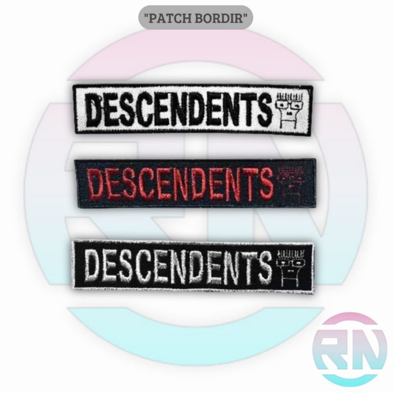 Emblem Patch Jahit Bordir Band Descendents Logo Iron Patch Bordir Jahit Aksesoris Emblem Band Bordir