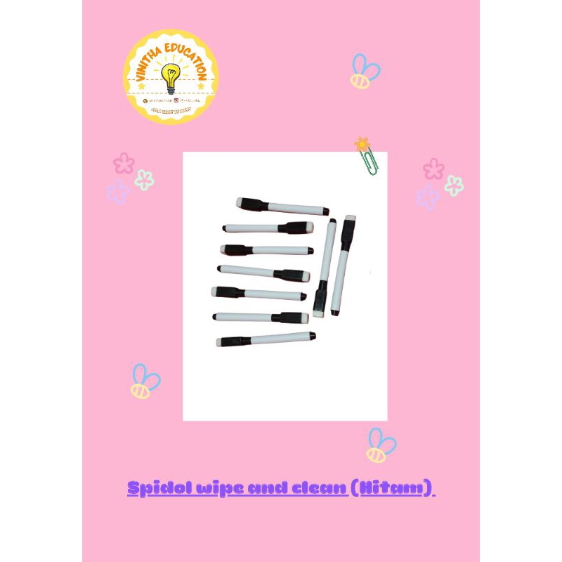 

Spidol wipe and clean (hitam)