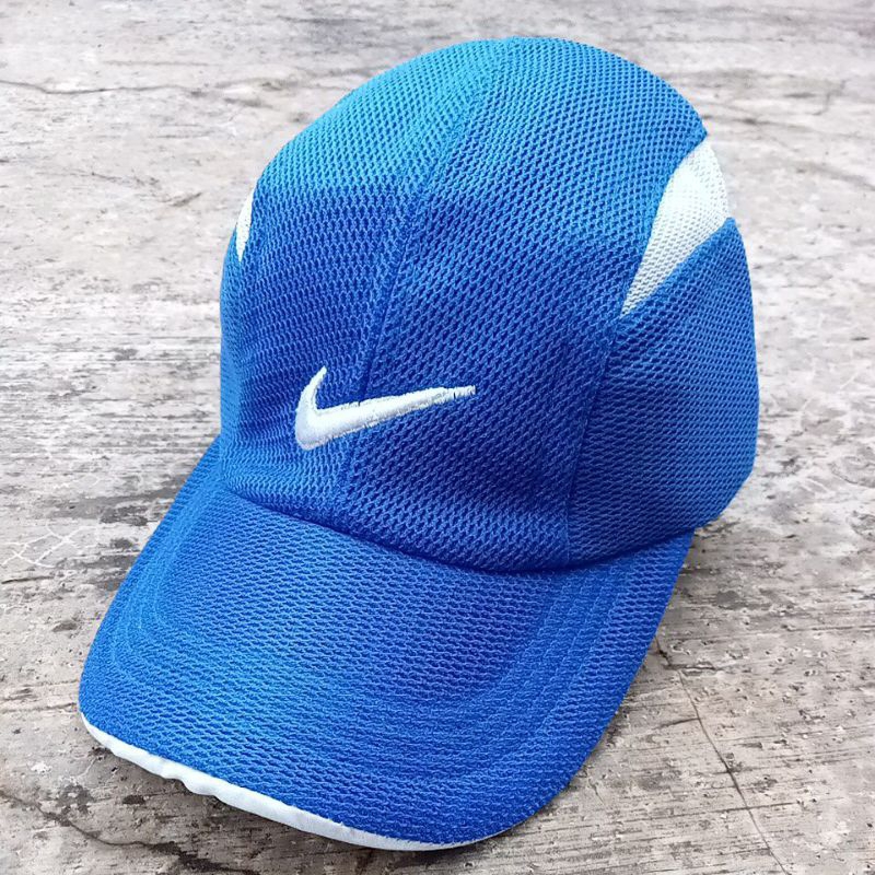 topi baseball Nike biru kombinasi pth