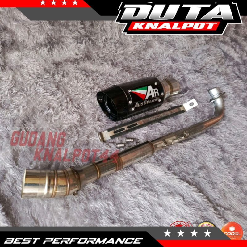 Knalpot Austin Racing Bass Gahar Standar Racing Untuk Motor Bebek Netral Shogun Smesh Supra Win Astr