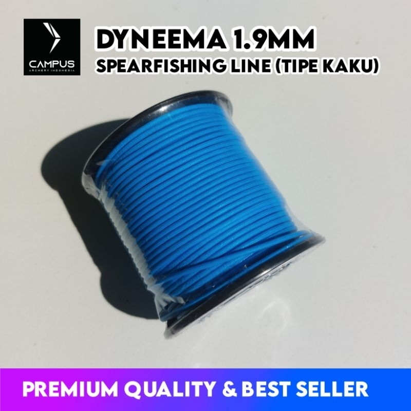 Tali Dyneema 1.9mm Tipe Kaku Spearfishing Line - Biru Permeter
