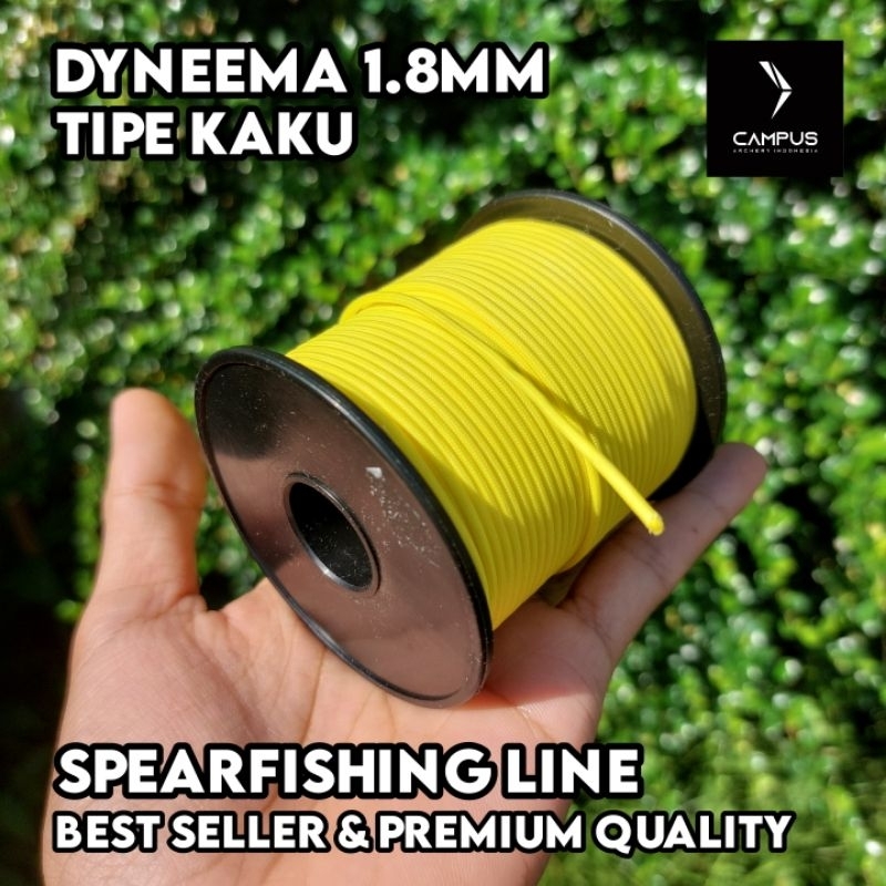 Tali Dyneema 1.8mm Tipe Kaku Spearfishing Line - kuning Permeter