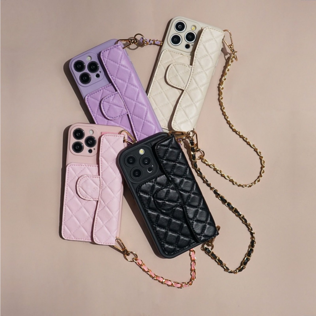Softcase Dompet Tali Rantai Pendek [PRK] For All Type Smartphone - Kesing Hp Tas Tali Pendek - Casin