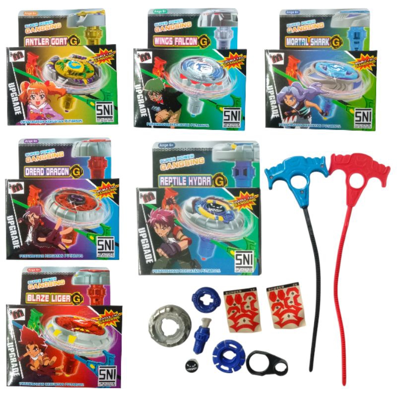 Mainan Gasing torplate - Super Power Gangsing Besi Double tali random