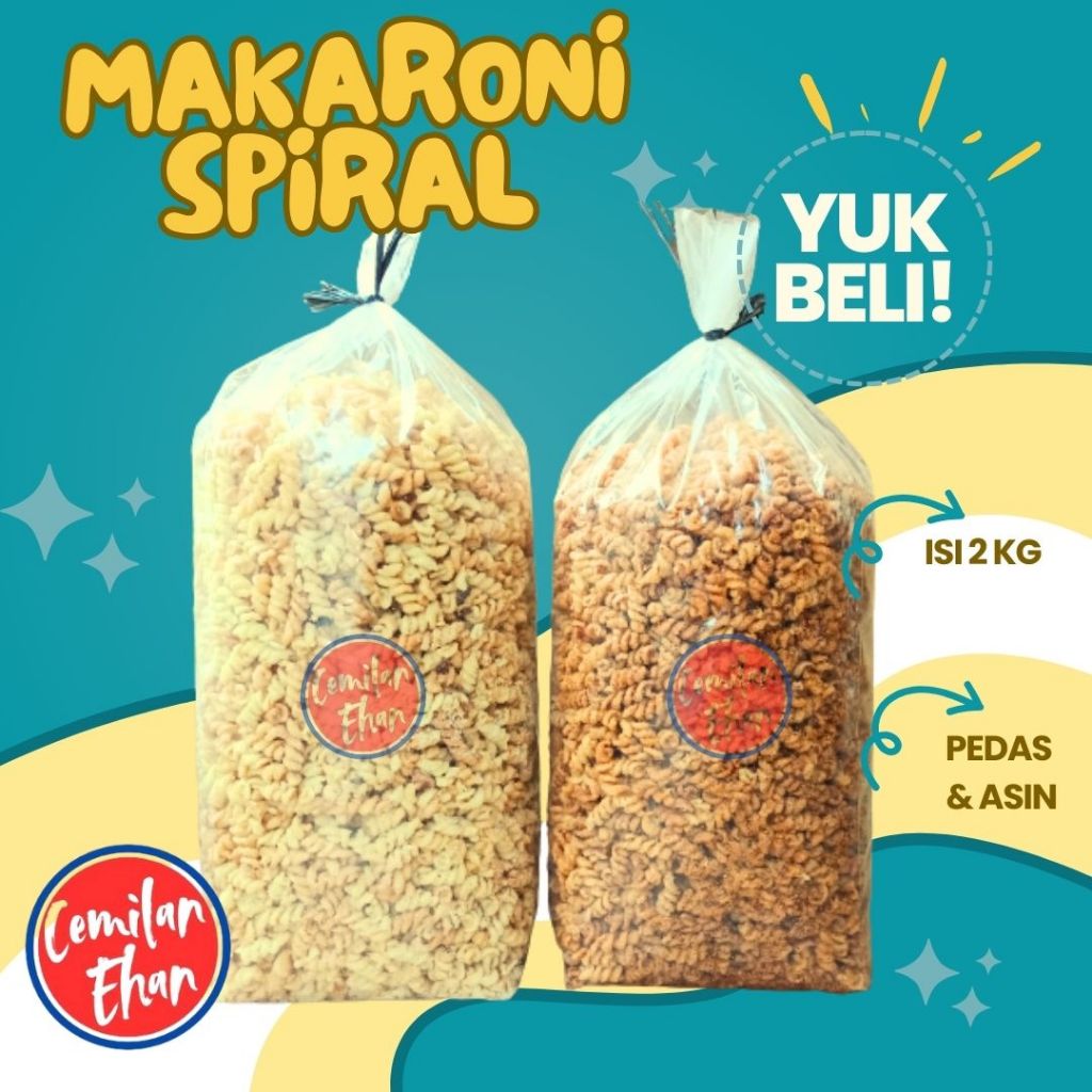

Makaroni Spiral Pedas 1 Bal 2 Kg Terlaris Murah