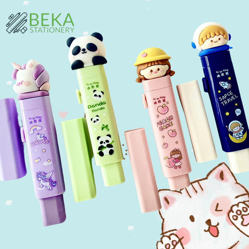 

Penghapus Pensil Mekanik Set Isi 2 Refill Mechanic Eraser Model Karakter Lucu Anak Sekolah Rumah Belajar/Eraser Pen/Mechanic Eraser