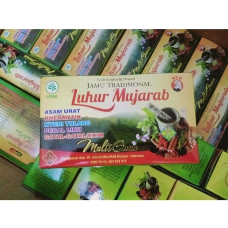 Jamu Tradisional Luhur Mujarab Asam Urat Rheumatik Nyeri Tulang Pegas Linu Gatal-Gantal Ex