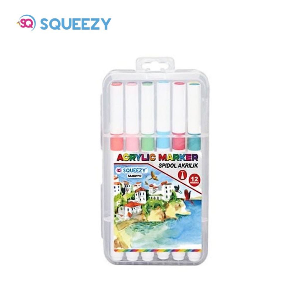 

Acrylic Marker Squeezy 12 Warna SA-SQ7712