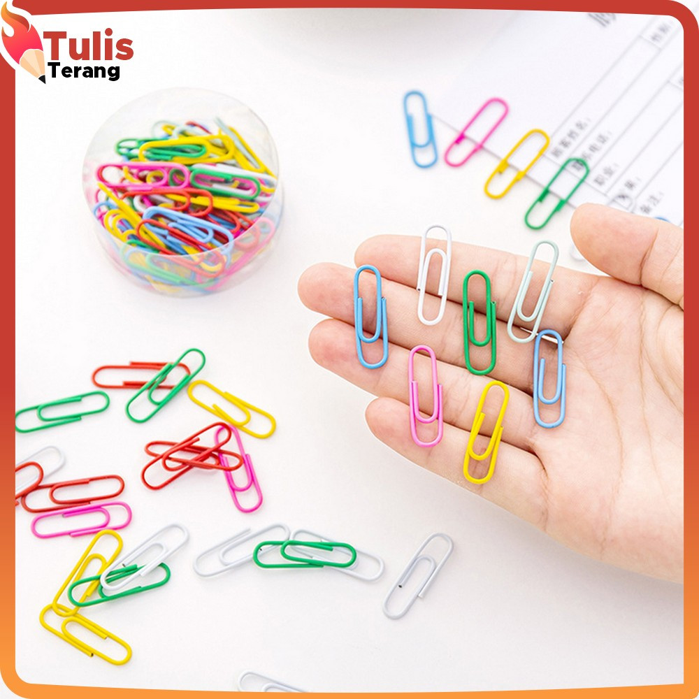 

Paper Clip Kertas Warna Macaron Isi 80pcs Clip Pack Jepitan Kertas Warna Metalic / Klip Penjepit Kertas Aesthetic Serbaguna Tulis Terang A109