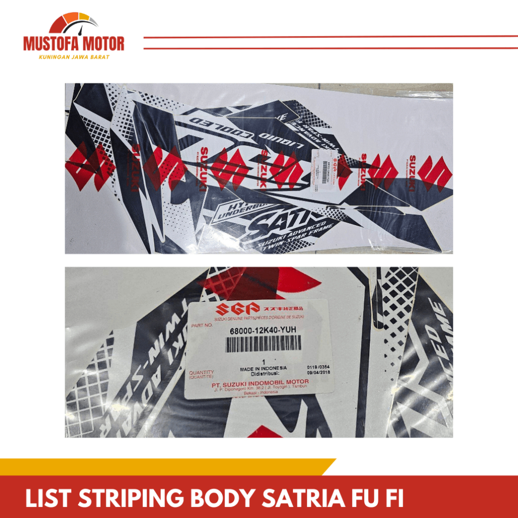 Original SGP List Lis Striping Body Suzuki Satria Fu FI Injection Injeksi