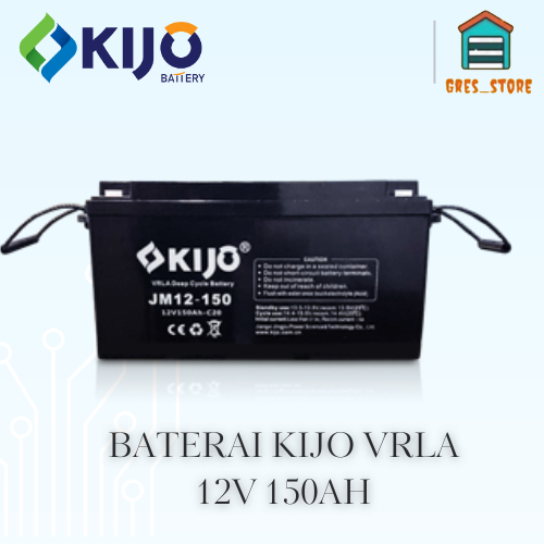 BATERAI KIJO 12V 150AH AKI UPS KIJO AKI SOLAR PANEL BATERAI VRLA - KIJO 12V 150AH