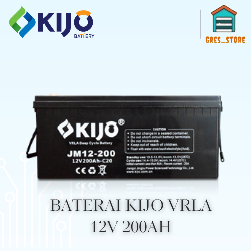 BATERAI KIJO 12V 200AH AKI UPS KIJO AKI SOLAR PANEL BATERAI VRLA - KIJO 12V 200AH