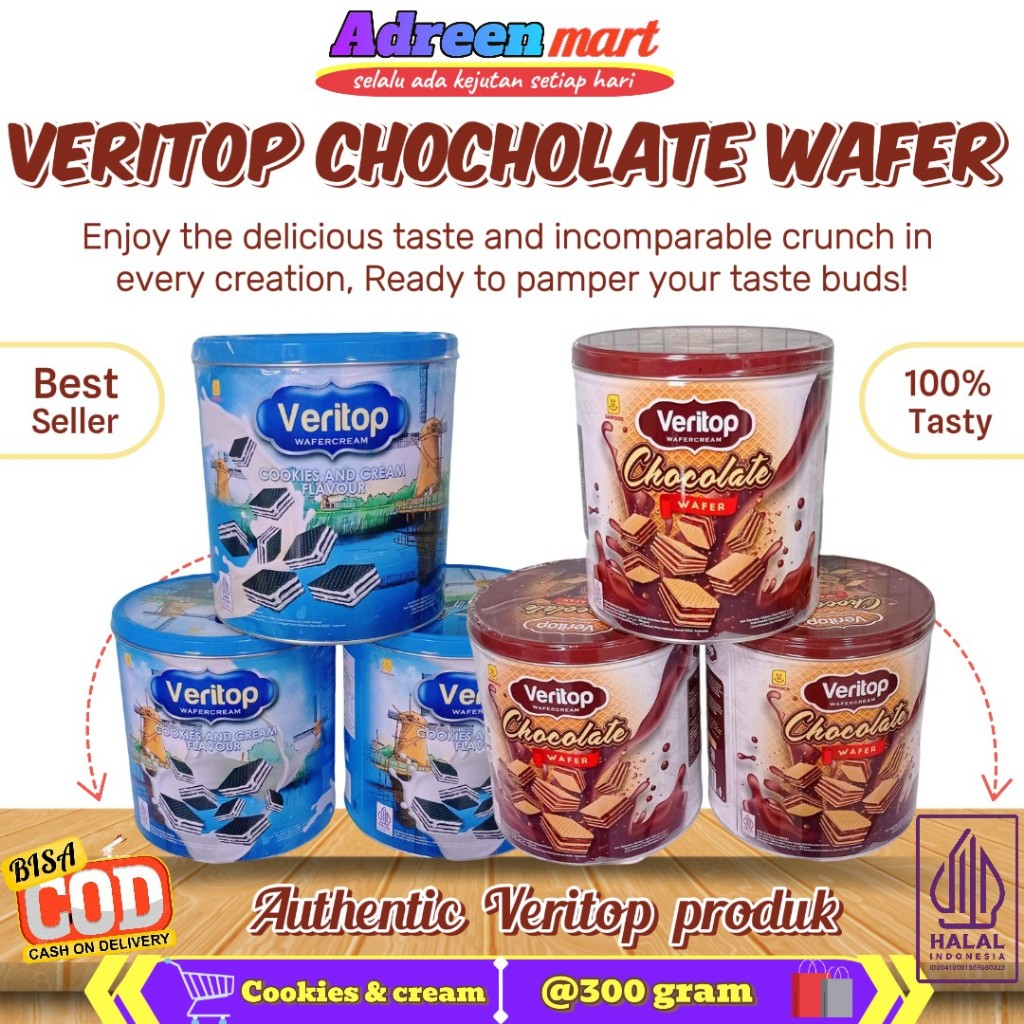 

VERITOP CHOCOLATE WAFER COKLAT 300gr