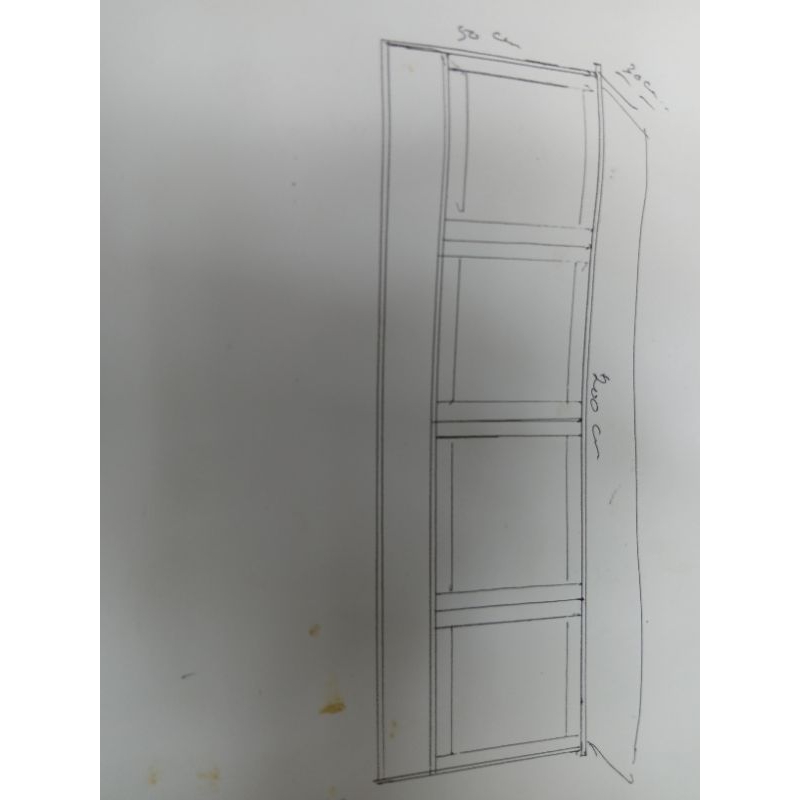 Rak dapur gantung kayu jati pintu empat