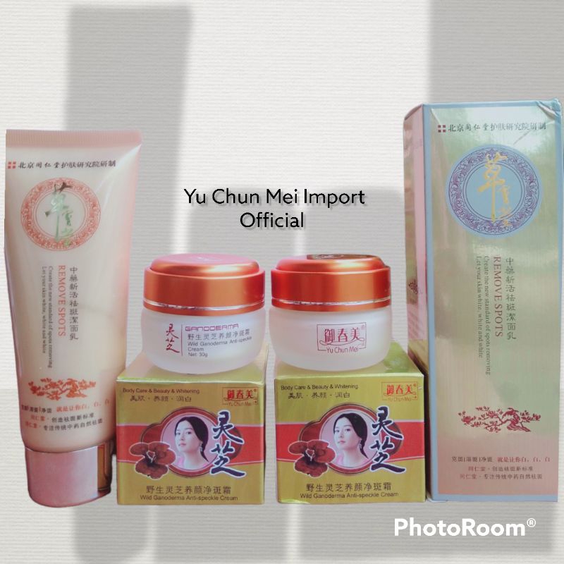 Paket Cream Yu Chun Mei GOLD GANODERMA Gingseng (Flek)