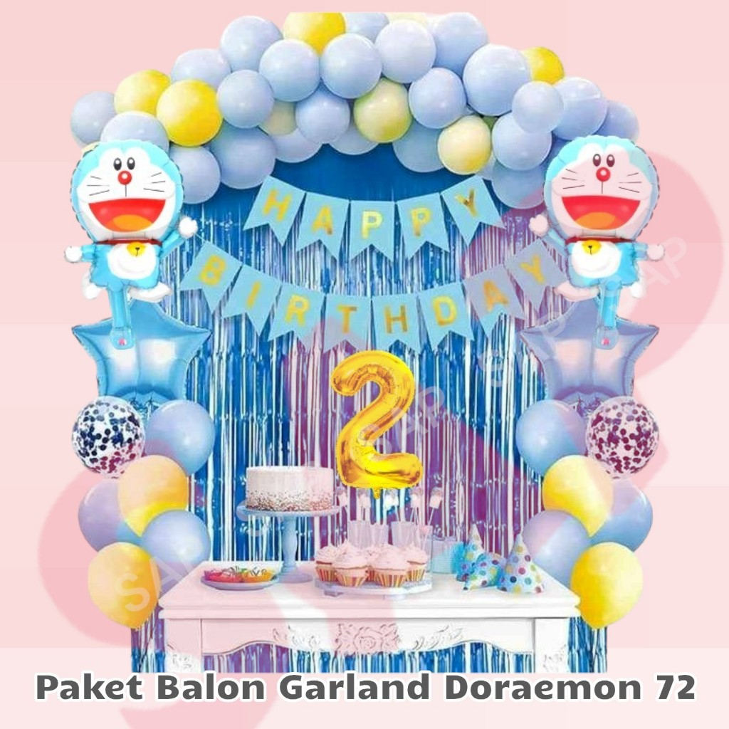 PAKET BALON DORAEMON GARLAND 72