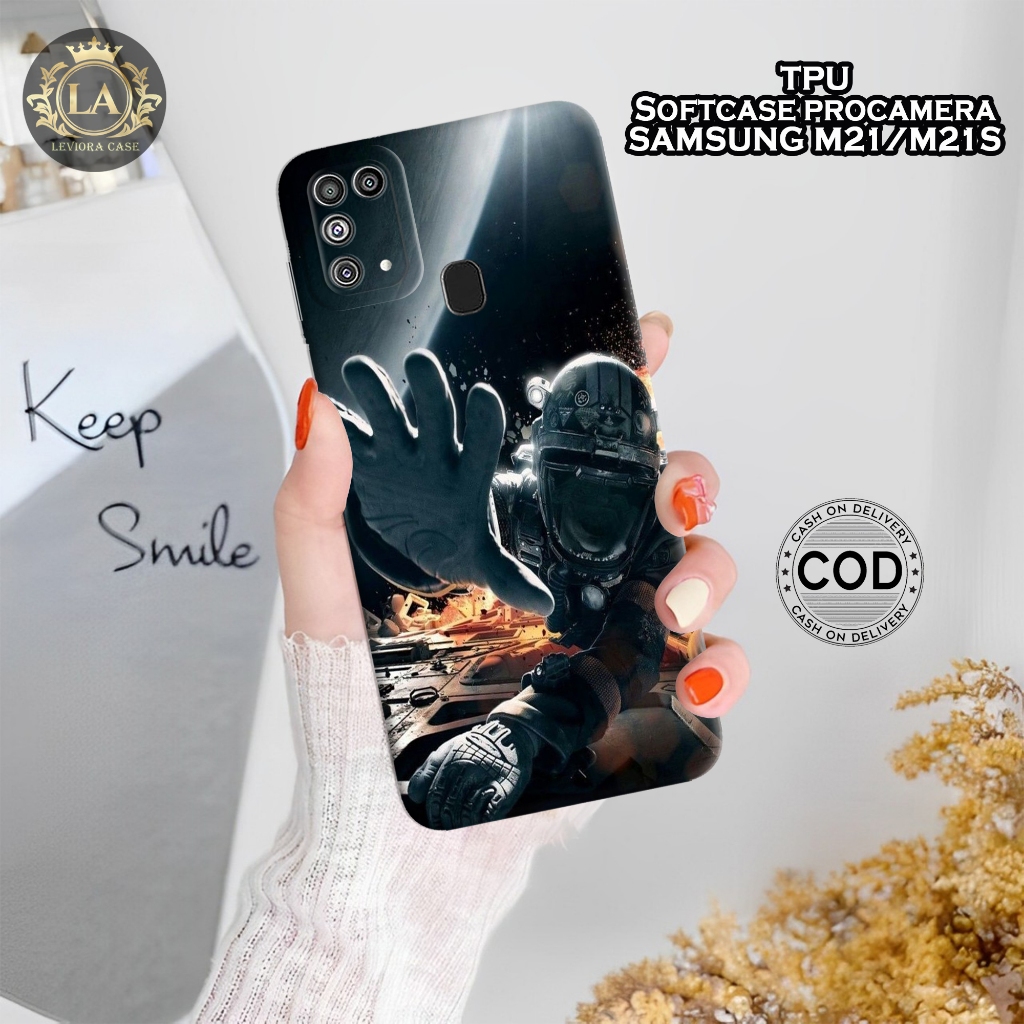 Case Samsung M21 / M21s Terbaru - Leviora Case - Fashion Case Astronot - Softcase Samsung M21 / M21s