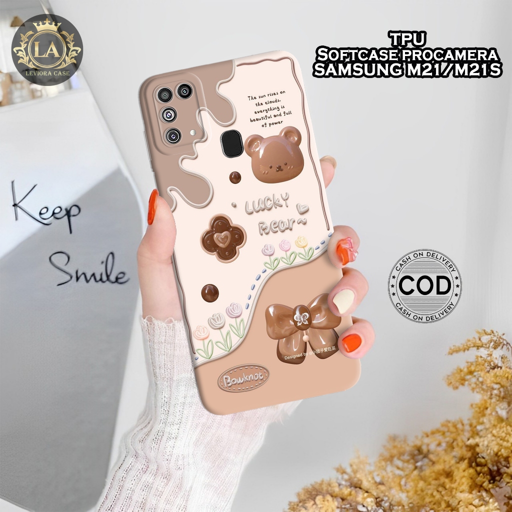 Case Samsung M21 / M21s Terbaru - Leviora Case - Fashion Case Bear - Softcase Samsung M21 / M21s - C