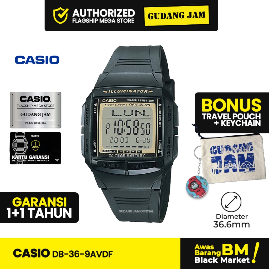 Jam Tangan Casio DB-36-9AVDF DB-36-9A DB-36 DB36 DB 36