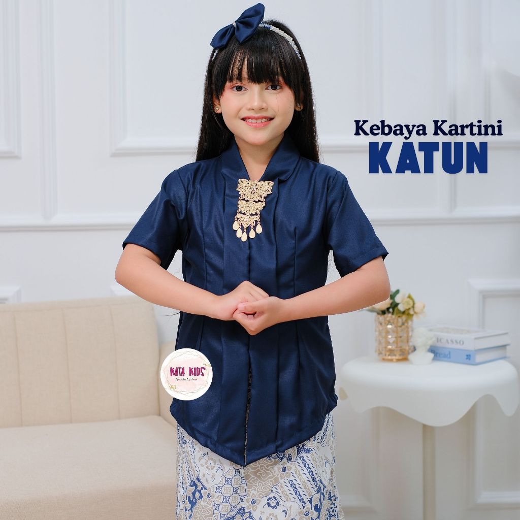 Kata Kids Kebaya Kartini KATUN Anak Pendek/ Setelan Kebaya Anak Pendek