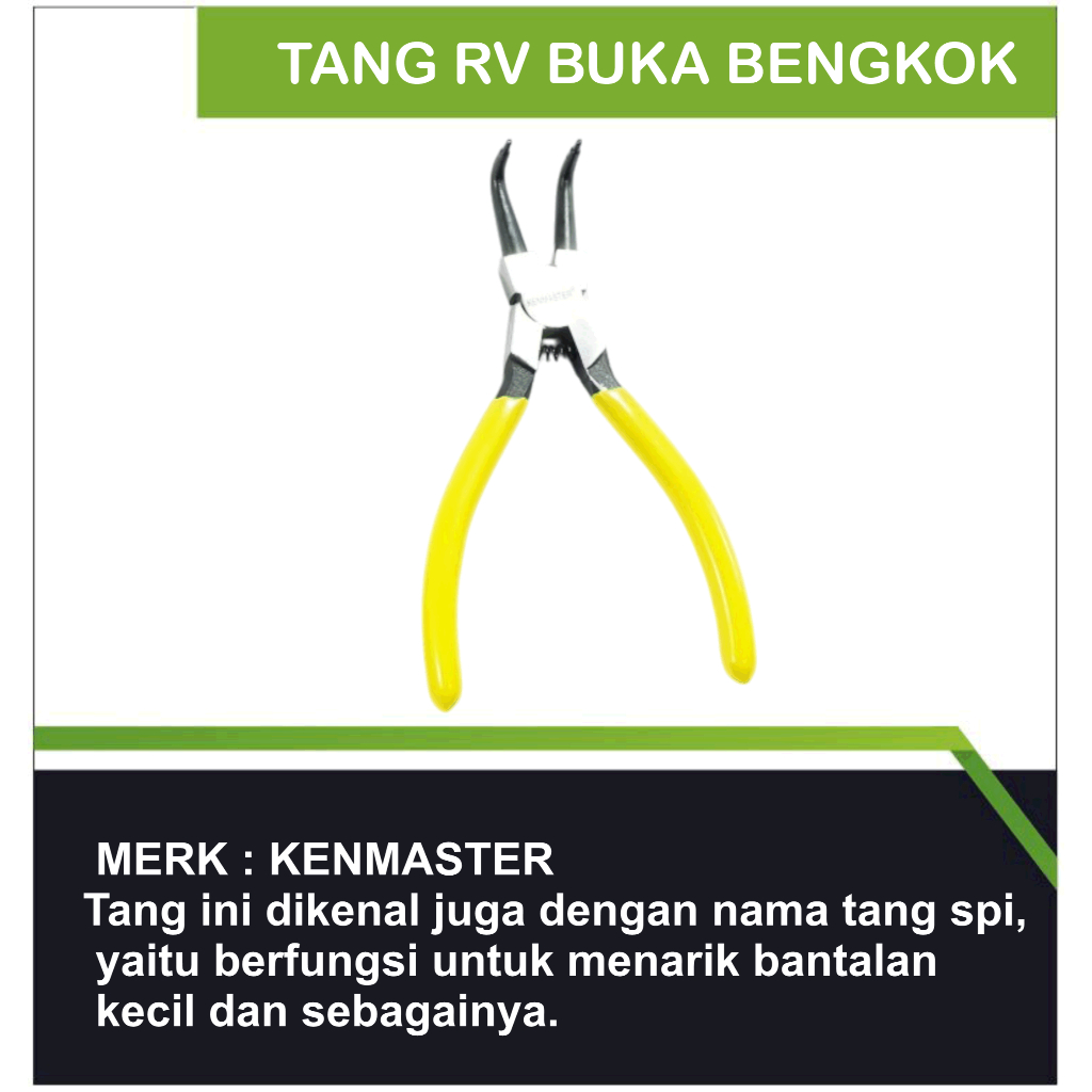 Tang Rv Buka Bengkok / Tang Snap Ring Buka Bengkok Kenmaster/tang buka