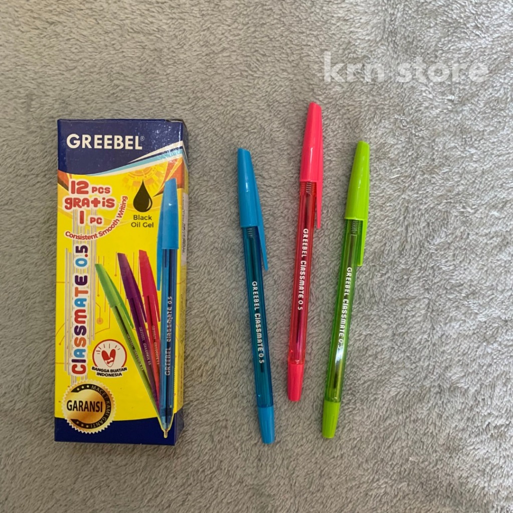 

GREEBEL Pen Classmate//Bolpoin Murah//Pulpen Murah//Pulpen 1 pak Murah//Bolpoint Greebel murah