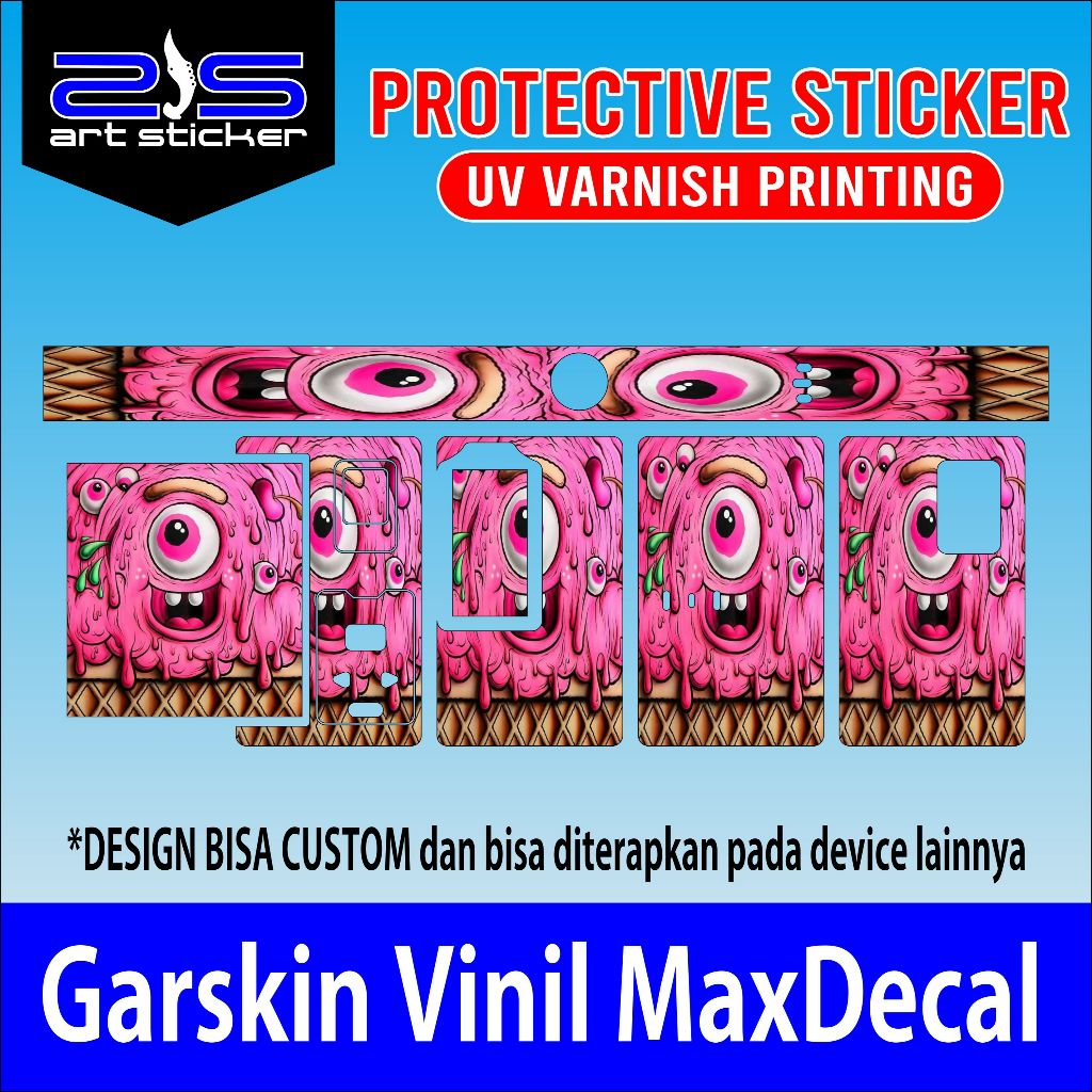 

StikerB8O Pink MOnster UV Varnish Printing