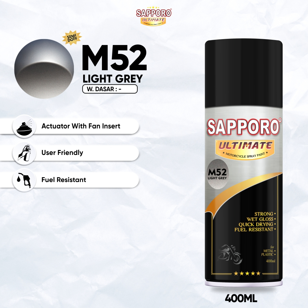Sapporo Ultimate M52 Light Grey / Sapporo Ultimate / Cat Aerosol Terbaik / Sapporo Spray / Sapporo