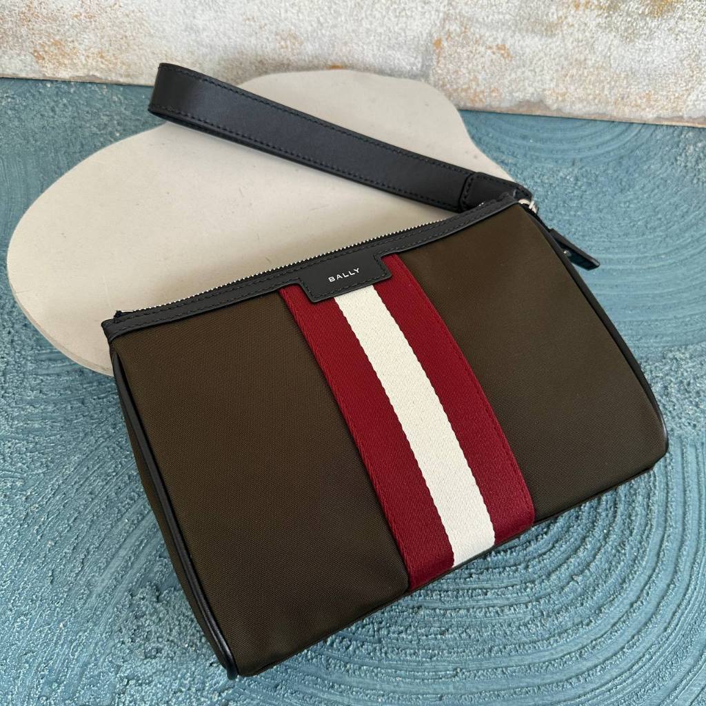Bally Code Nylon Pouch / Clutch