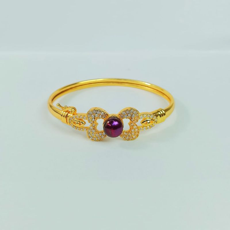 Gelang bangle mutiara asli lombok dengan lapisan emas 18 karat