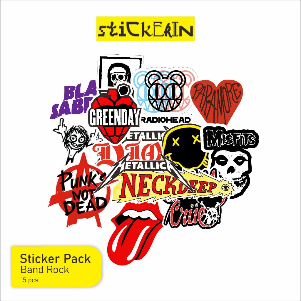 

Sticker Aesthetic Band Rock #2 - Sticker Pack | Stiker Band | Sticker Vinyl | Stiker Helm | Stiker Tumbler | Stiker