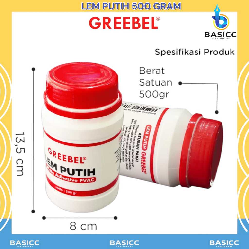 

Greebel Lem Putih White Glue 500 Gram | @ 1 Pcs