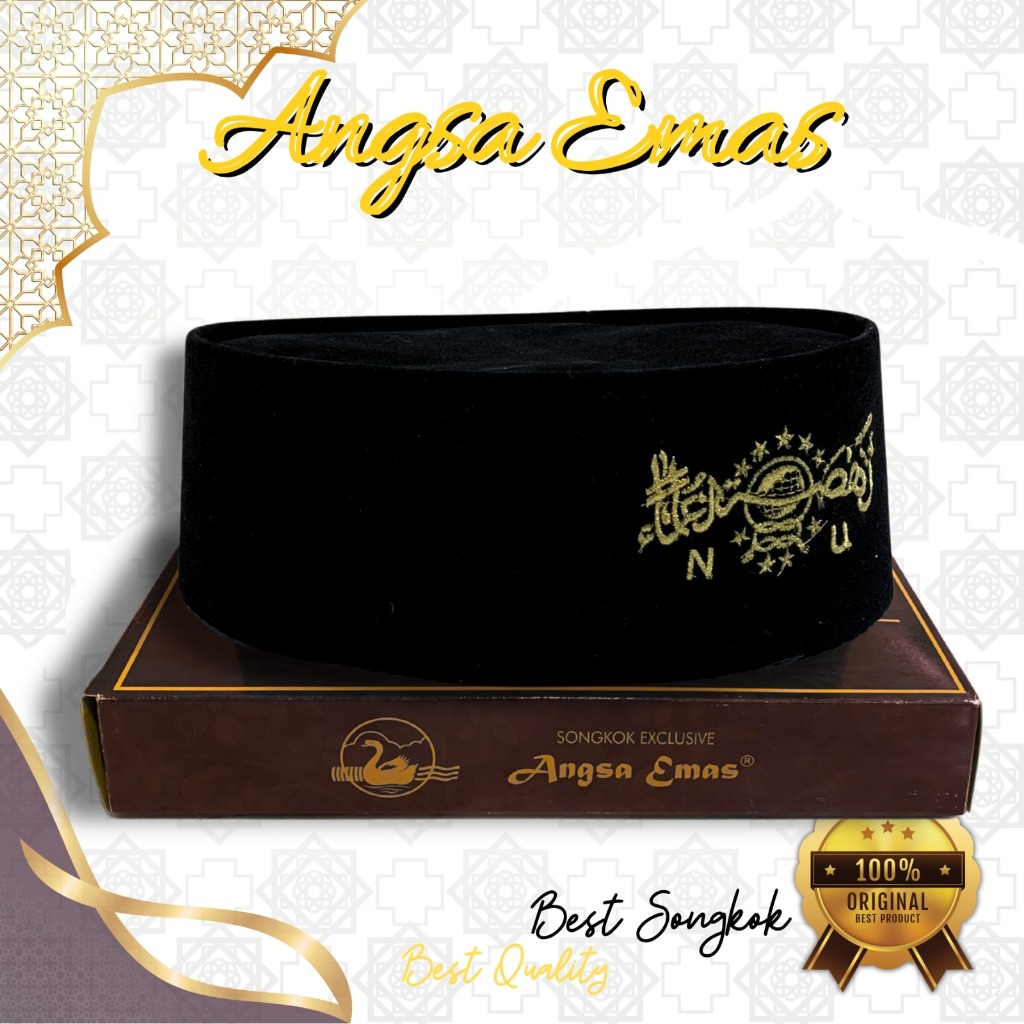 Songkok Angsa Emas NU Emas Songkok Sultan Beludru Bordir Songkok Premium