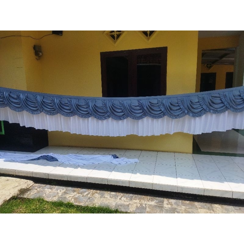 Skirting meja panjang 3,5 mtr x tinggi 80cm