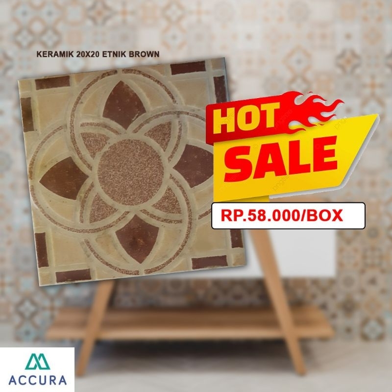 SALE MURAH KERAMIK DINDING MOSAIK KASAR 20X20 COKLAT UNTUK KAMAR MANDI TEGEL UBIN UKIRAN KLASIK ANTI