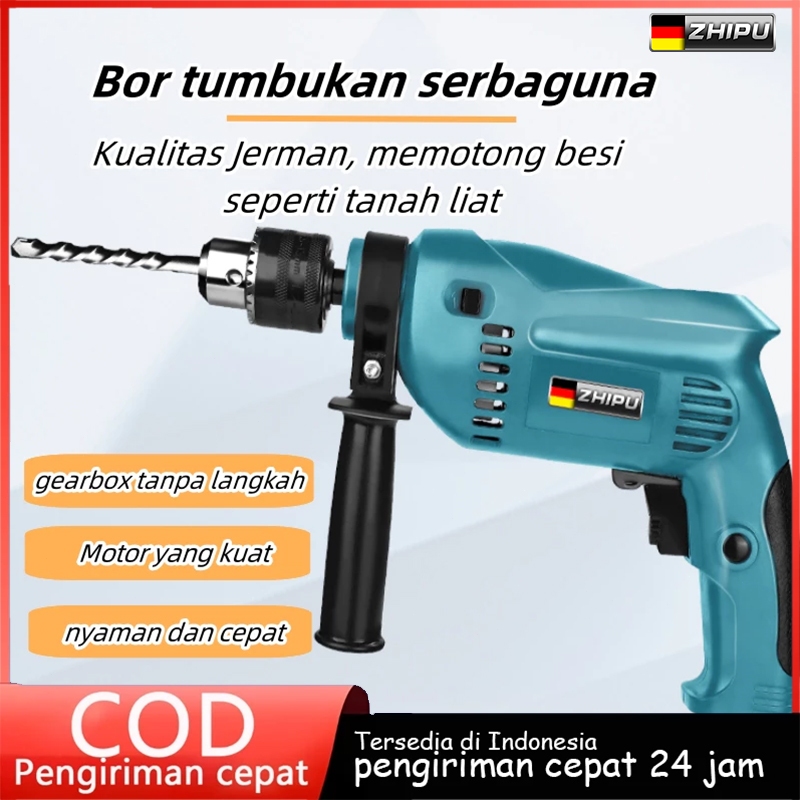 ZHIPU Bor listrik plug-in bor dampak bor listrik rumah tangga bor listrik bor pistol pengeboran mult