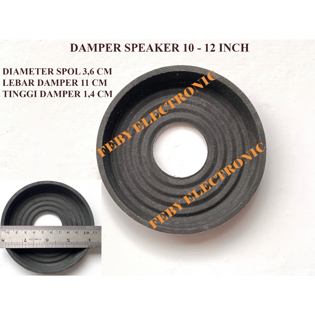 DEMPER SPEAKER 12" MEMBRAN 12 INCH TINGGI LOBANG 36MM DAMPER