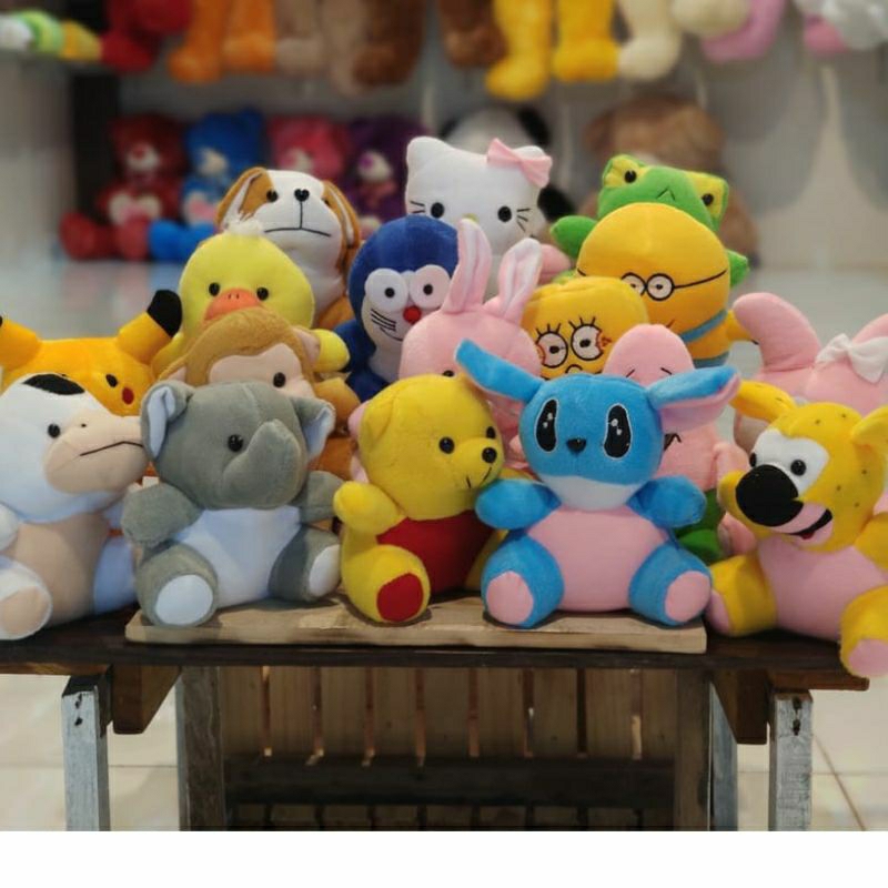 [READYYY] boneka karakter mini lucu / boneka capit 15 cm / boneka mini boneka kecil / boneka hampers