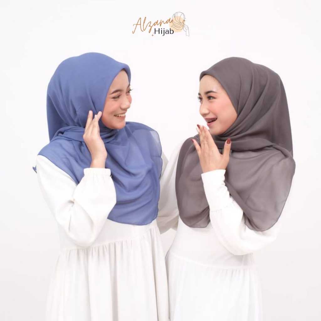 Alzana Hijab - BEST SELLER (Part 1) PLAIN OVAL Hijab Segiempat Malay 2 Oval Polycotton Bella Square 
