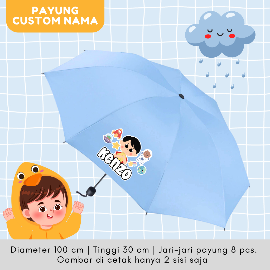 PAYUNG CUSTOM NAMA FOTO DAN KARAKTER